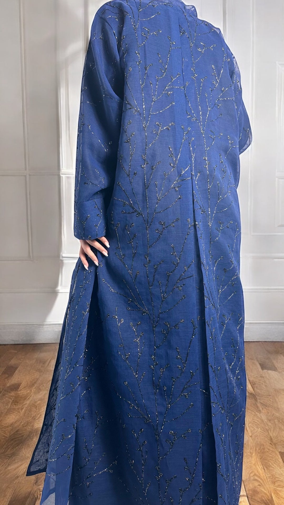 Gilded Floral Elegance Abaya Set
