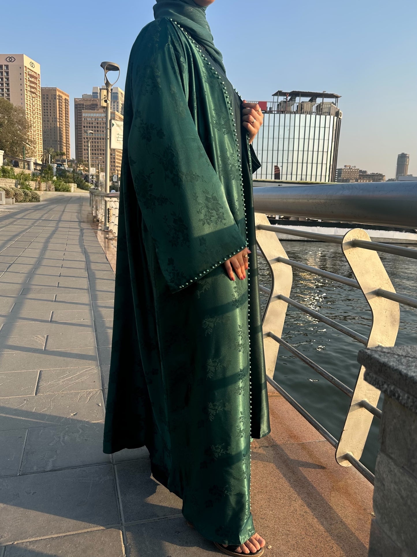 Pearl Bloom Abaya Set