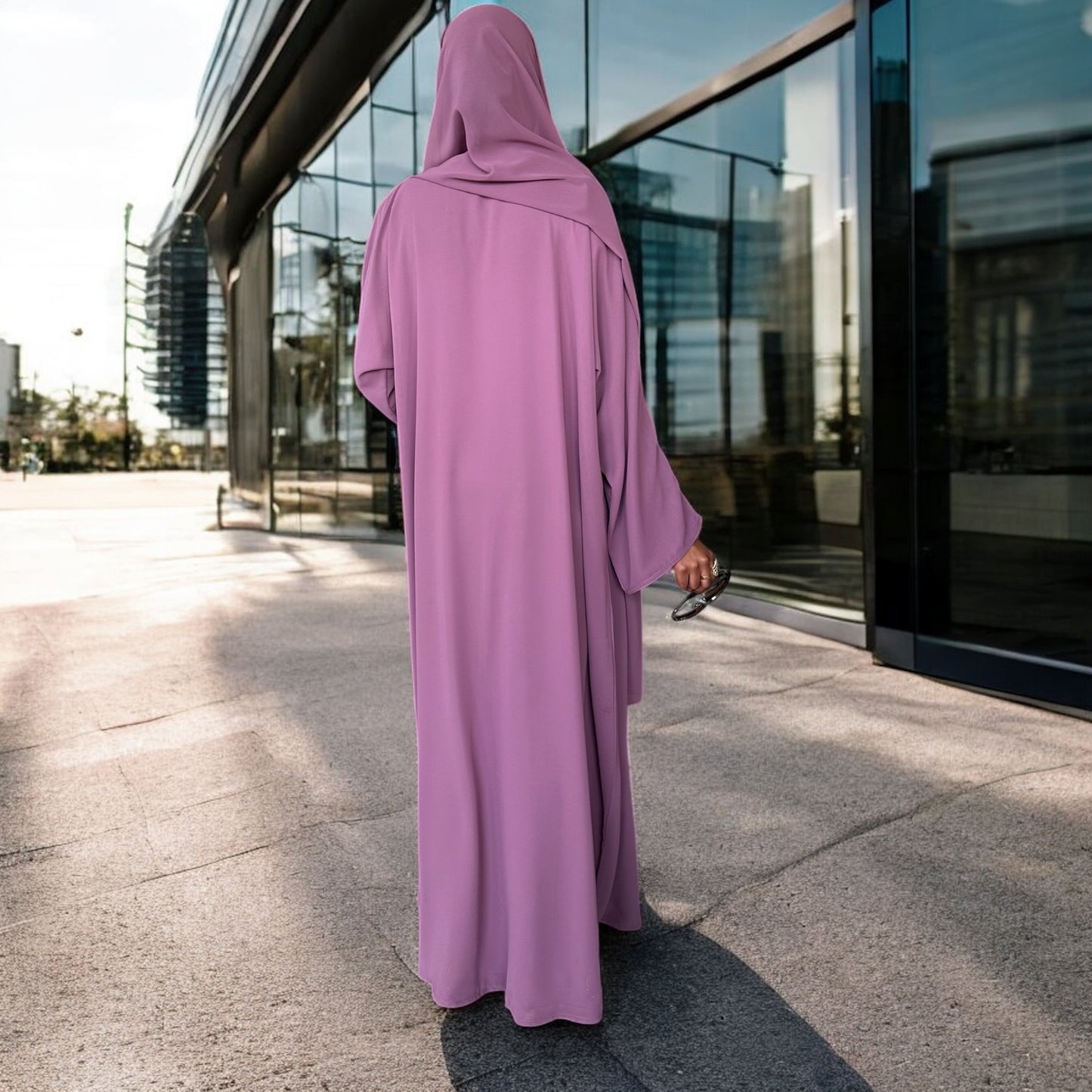 Faded Purple Abaya Set