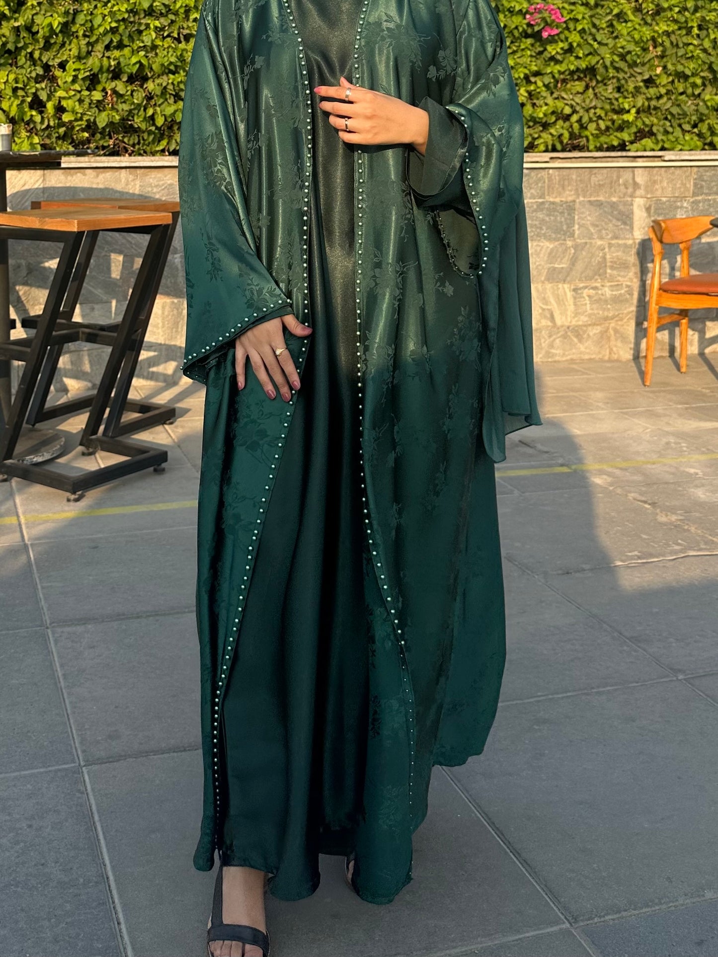 Pearl Bloom Abaya Set
