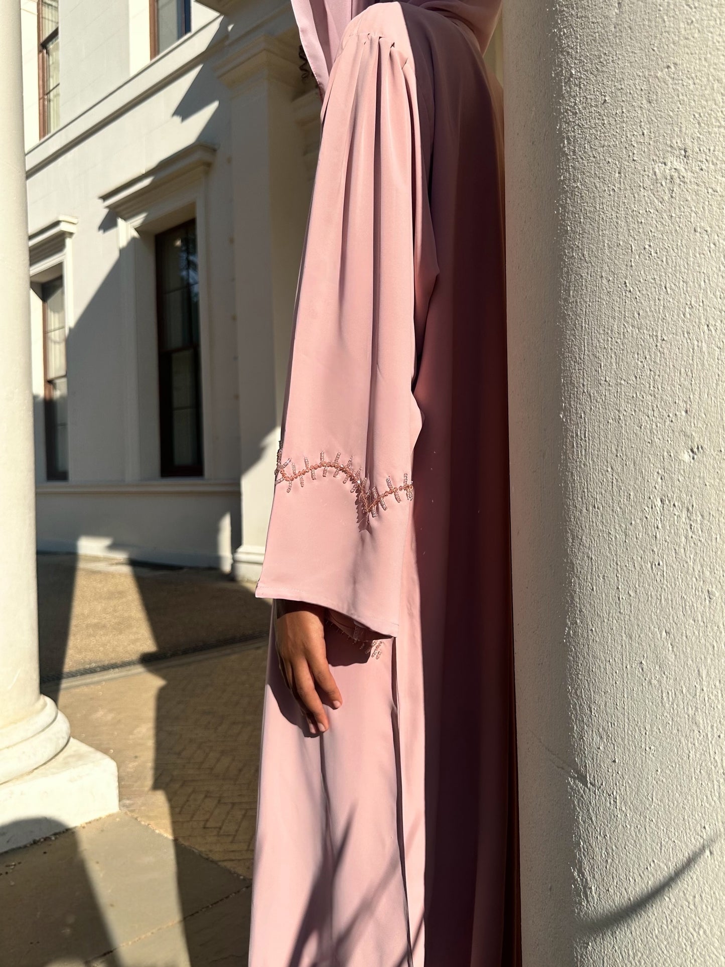 Blush Beaded Abaya