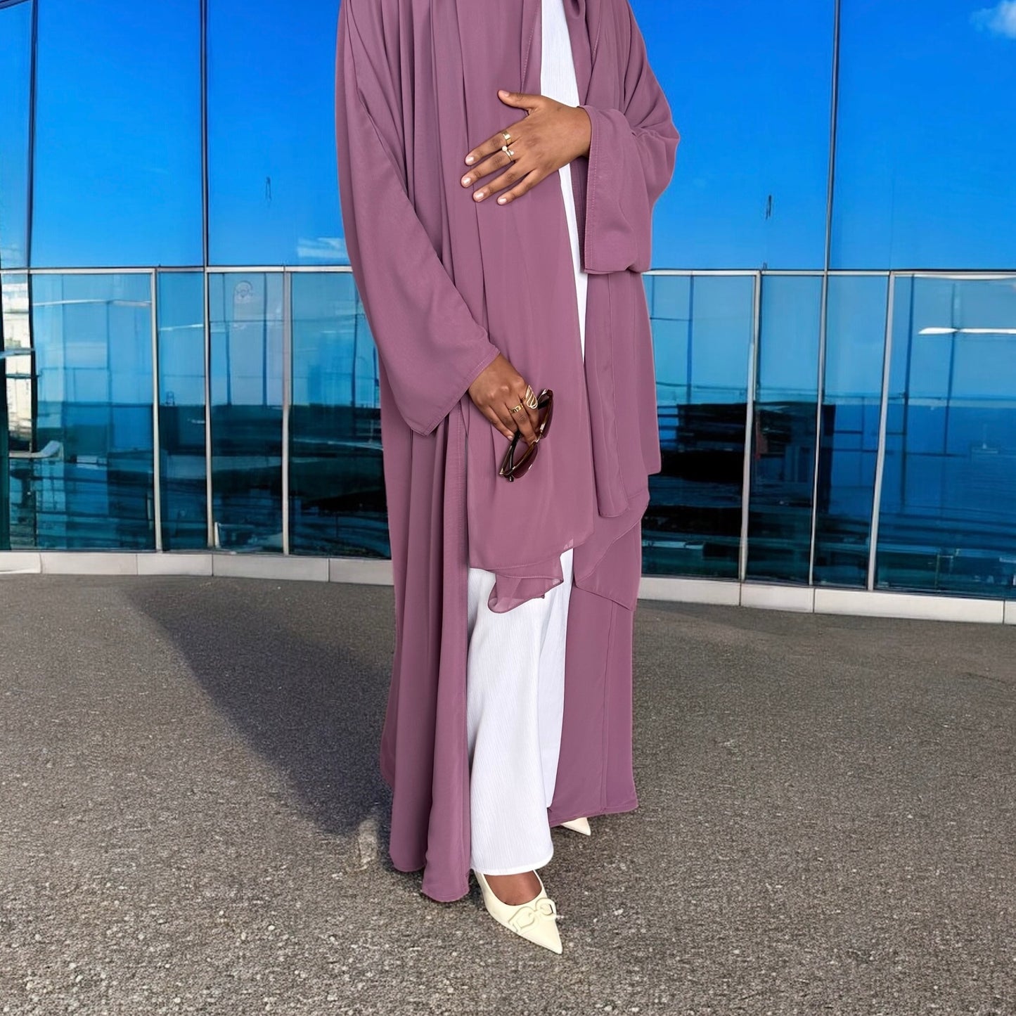 Faded Purple Abaya Set