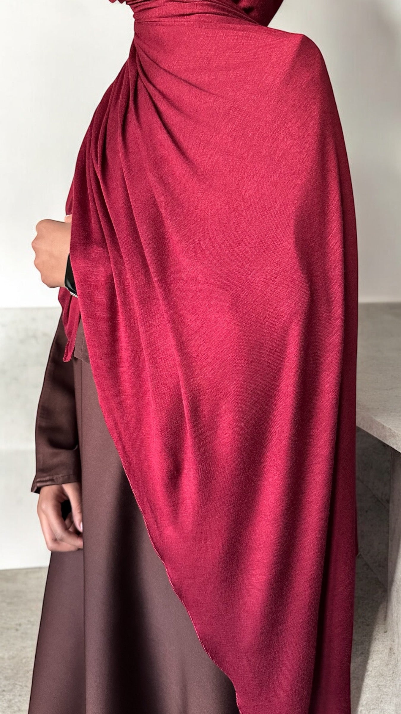 Burgundy Jersey Scarf