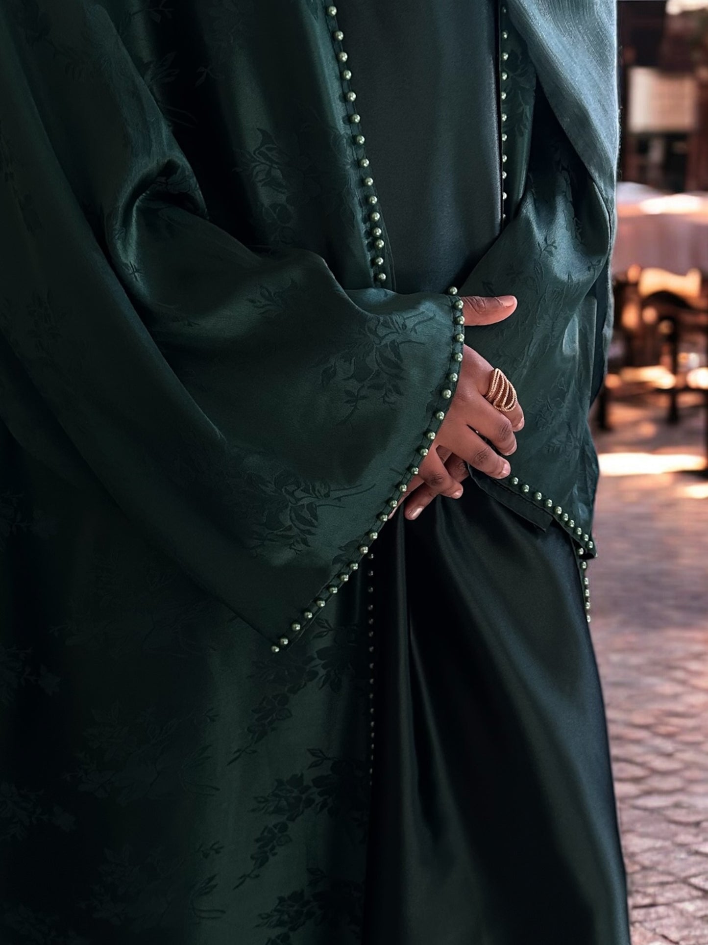 Pearl Bloom Abaya Set