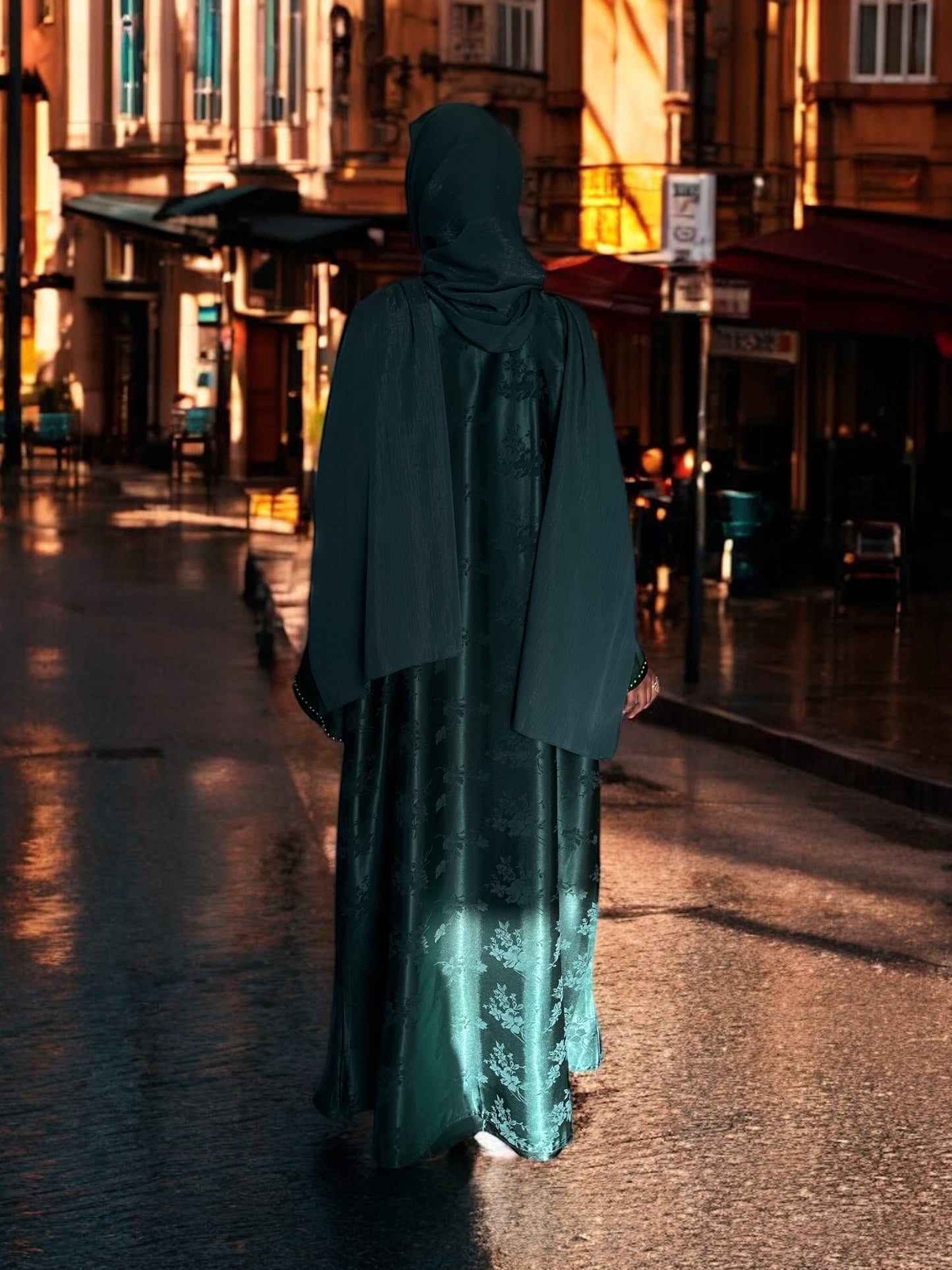 Pearl Bloom Abaya Set