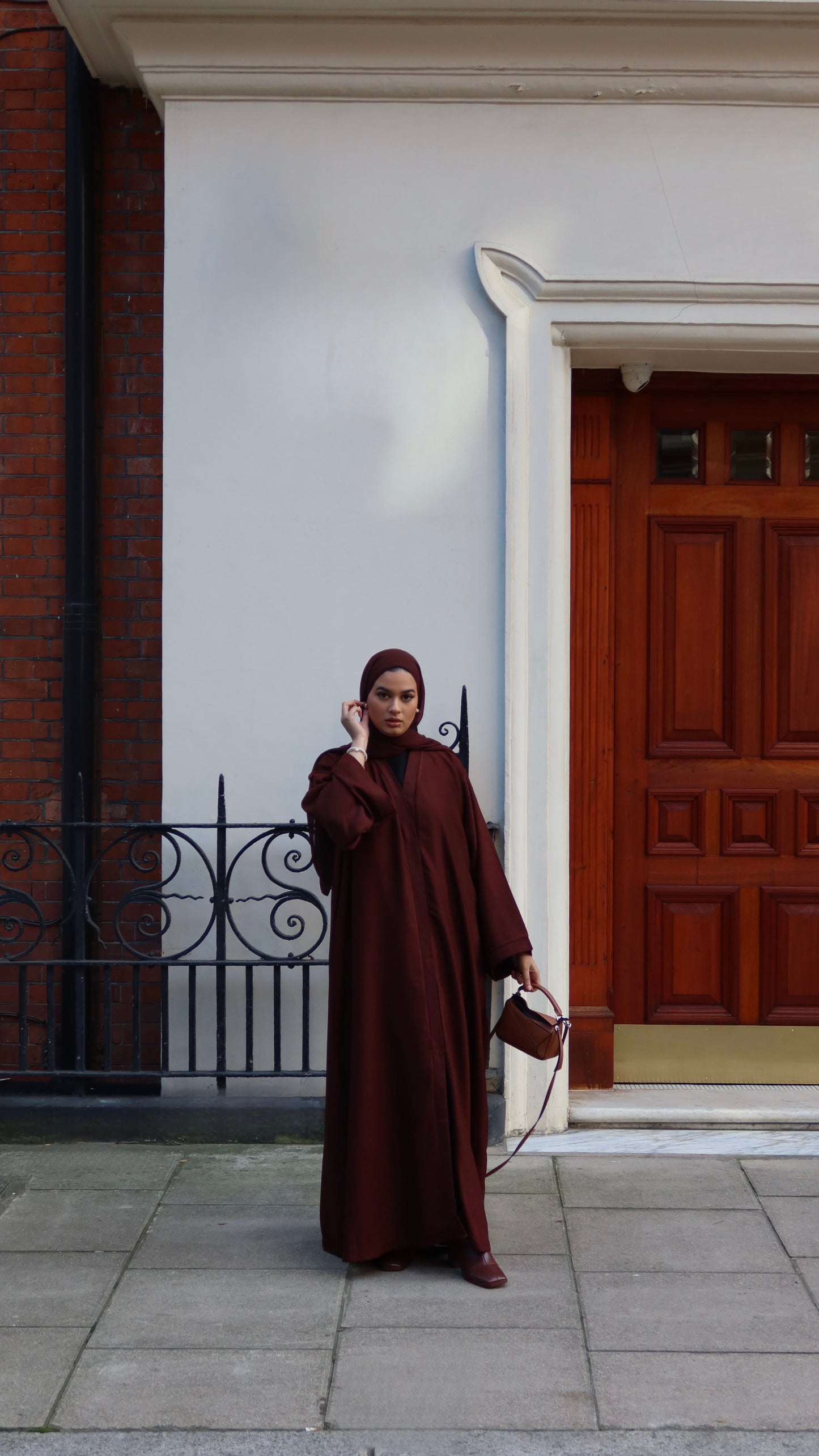 Maroon Frost Abaya