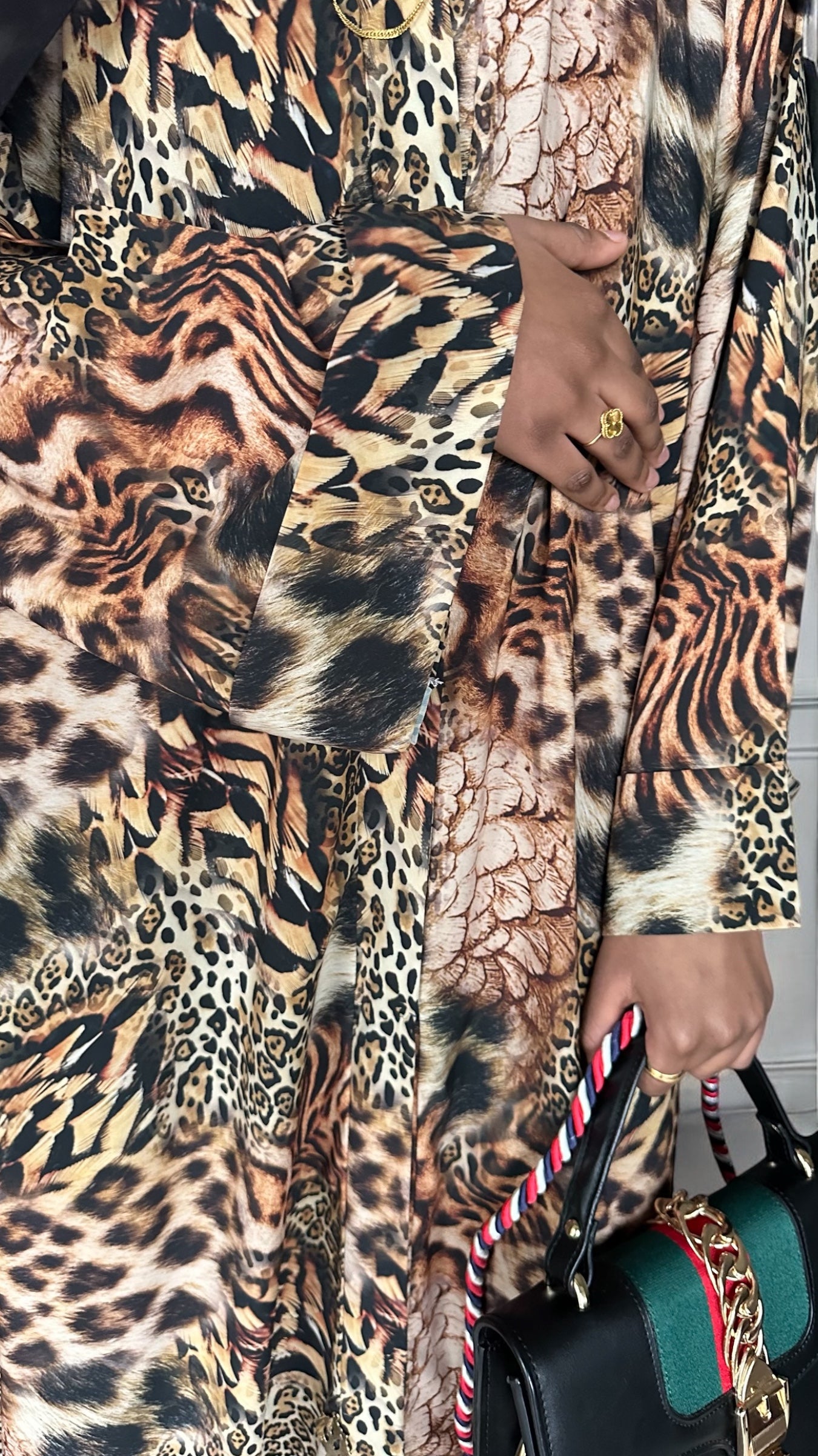 Silken Leopard abaya