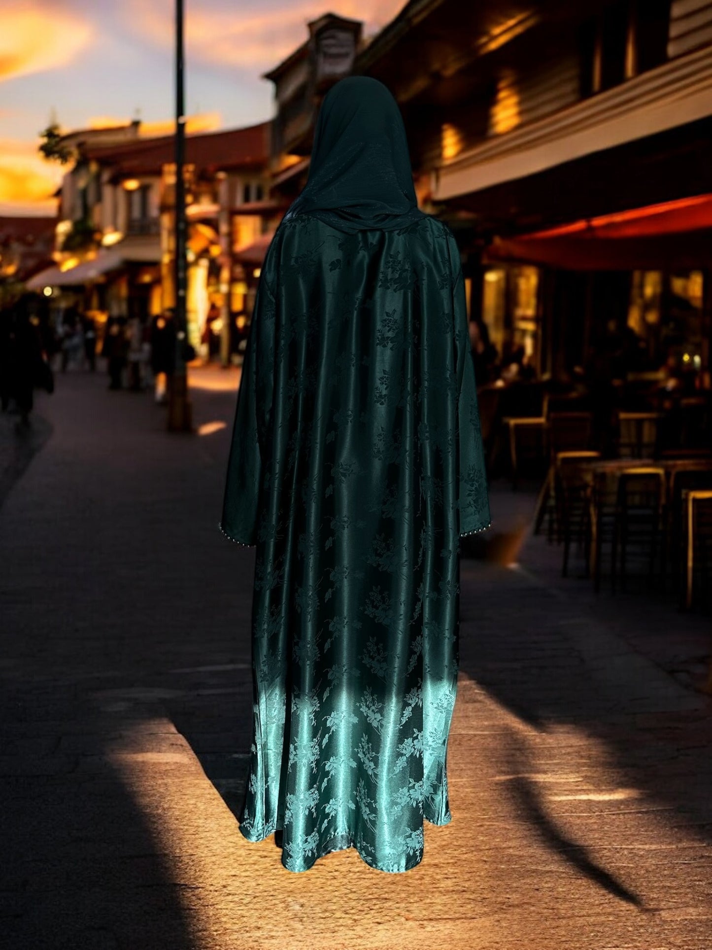 Pearl Bloom Abaya Set