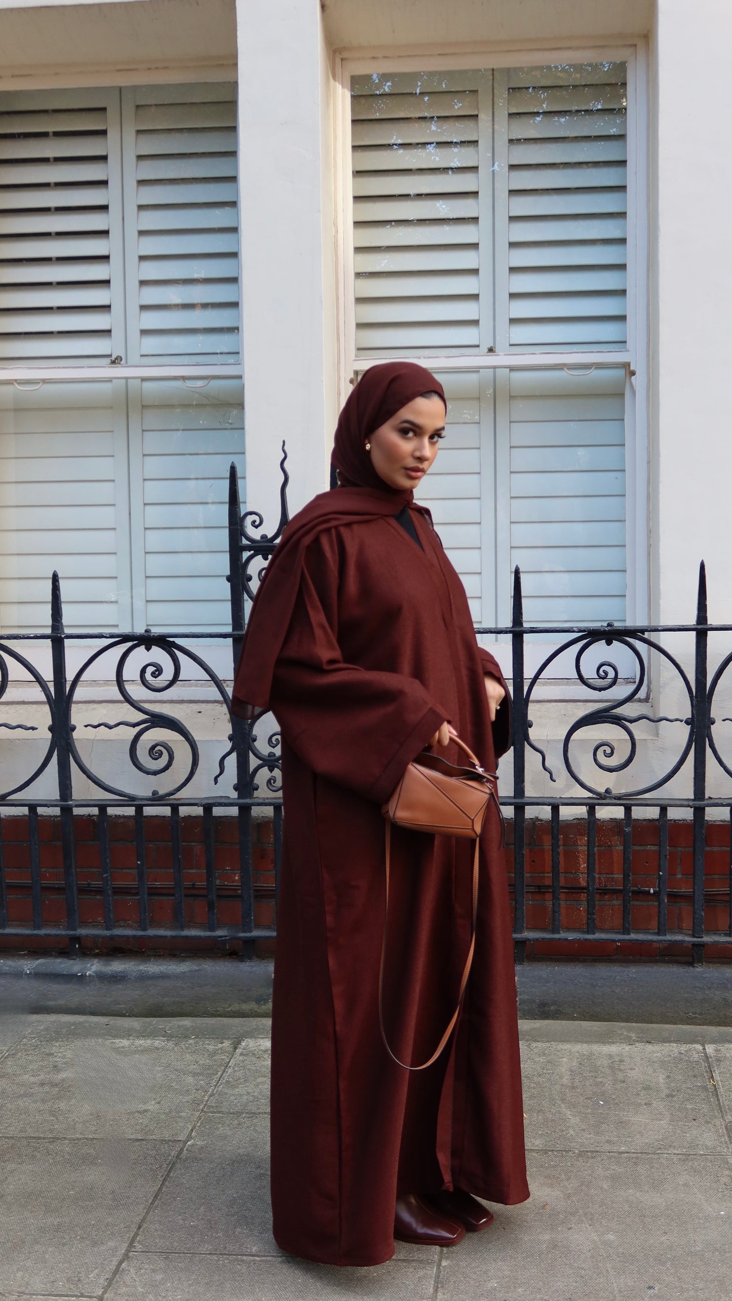 Maroon Frost Abaya