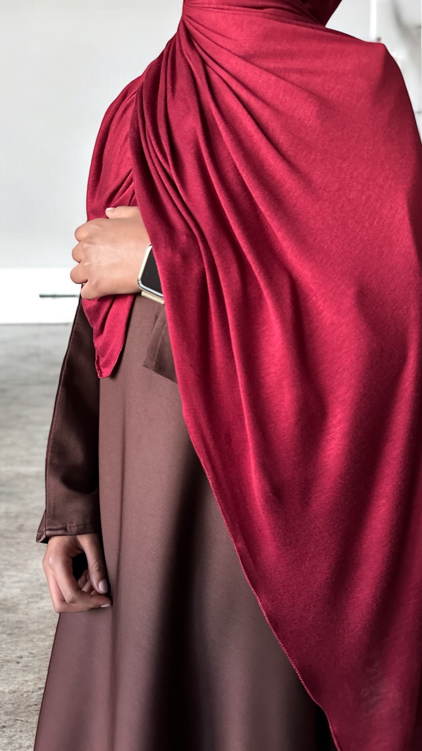 Burgundy Jersey Scarf