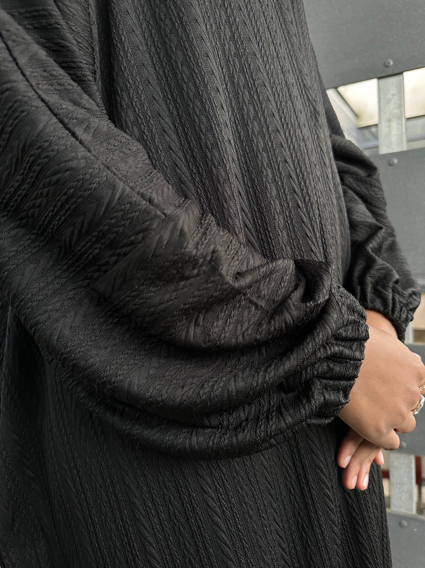 Black Knit Abaya