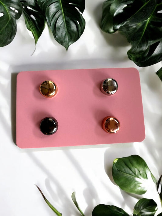 Metallic Luxe Magnetic Hijab Pins – Set of 4