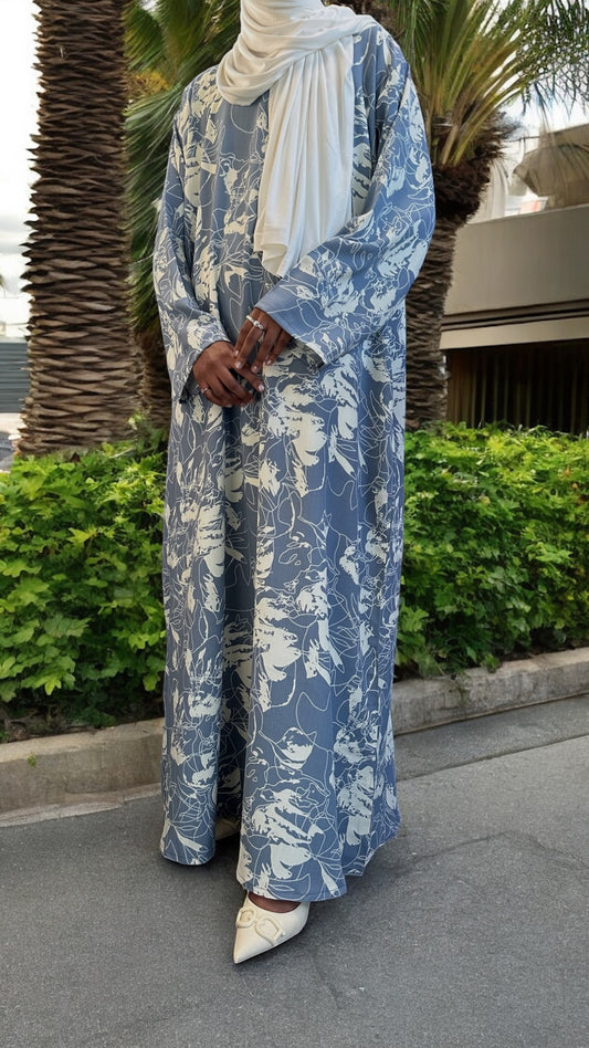 Dusty Blue Abaya Dress
