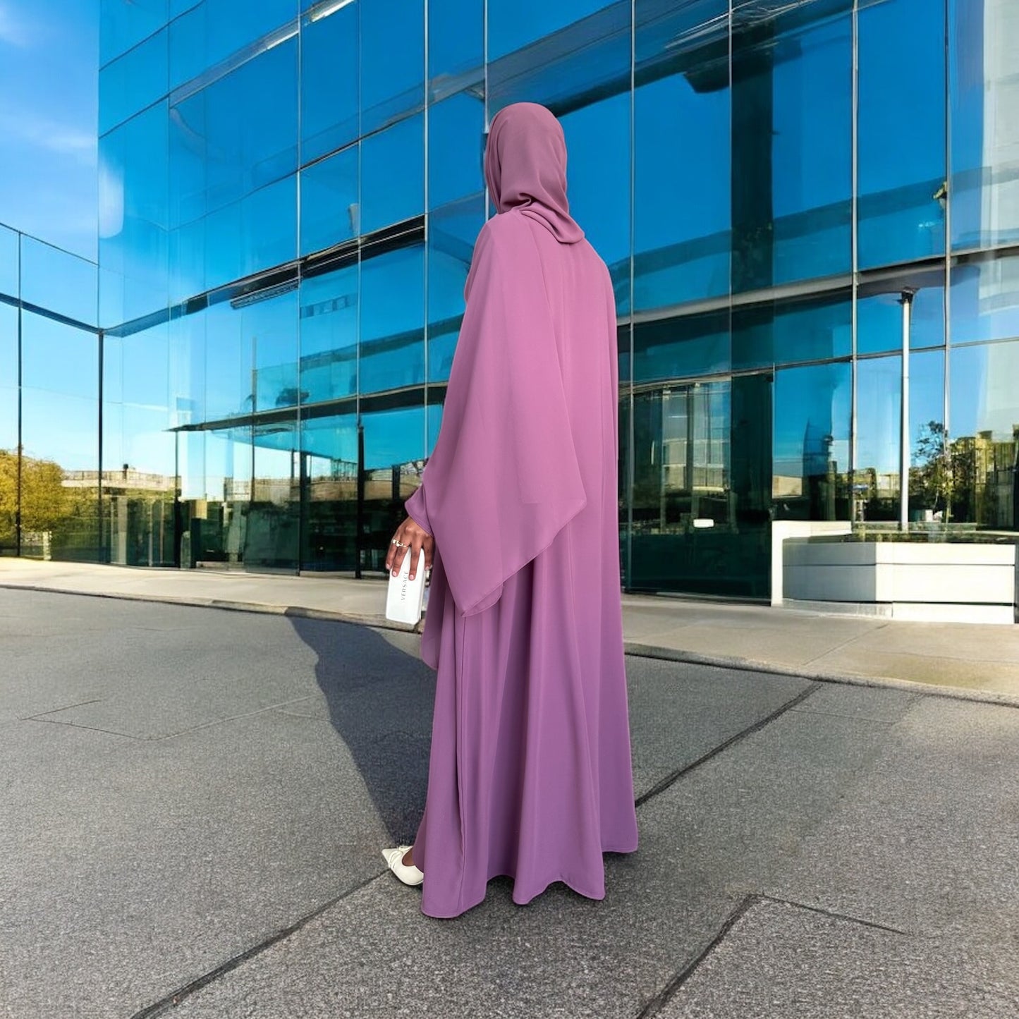 Faded Purple Abaya Set