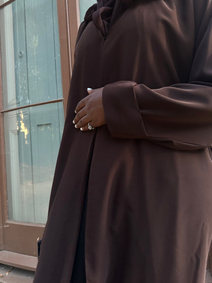 Espresso Elegance Abaya Set