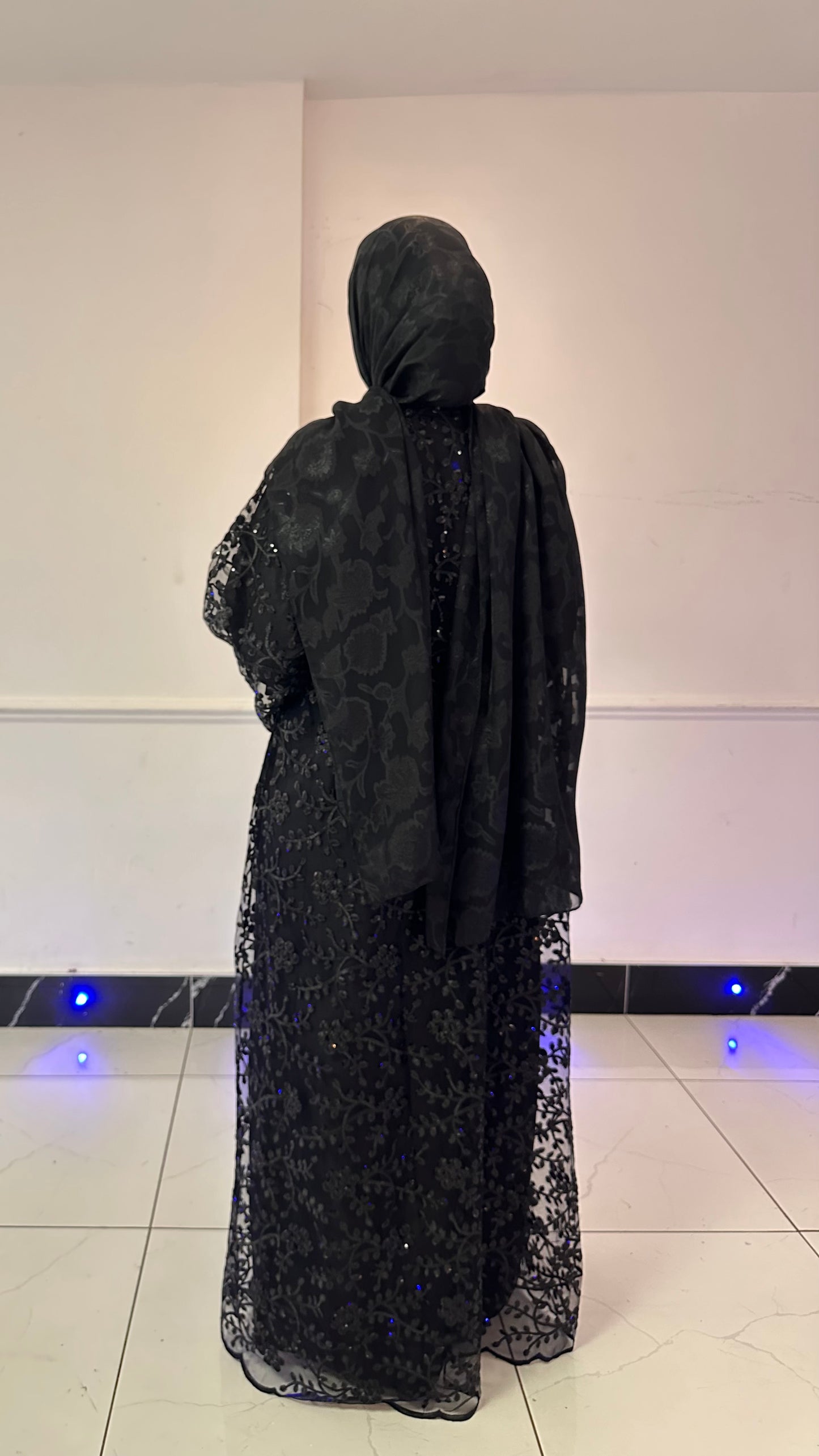 Glamour Blossom Abaya Set