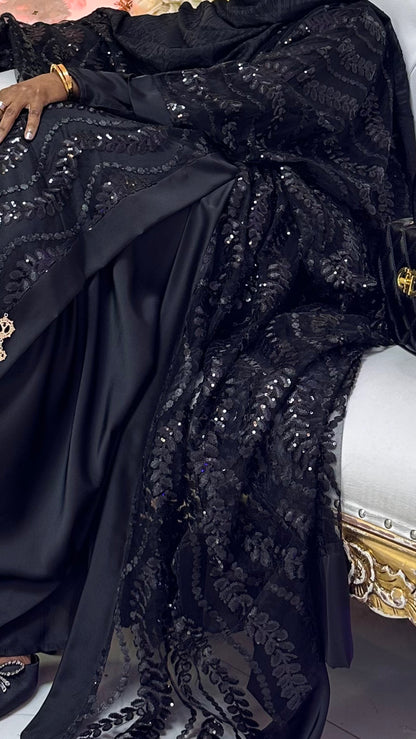 Midnight Serenity Abaya Set