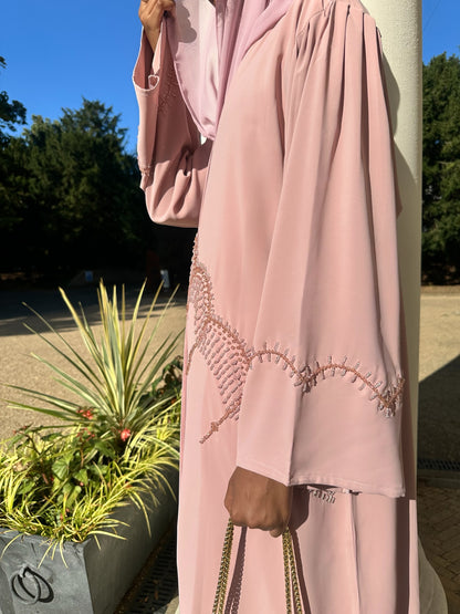 Blush Beaded Abaya