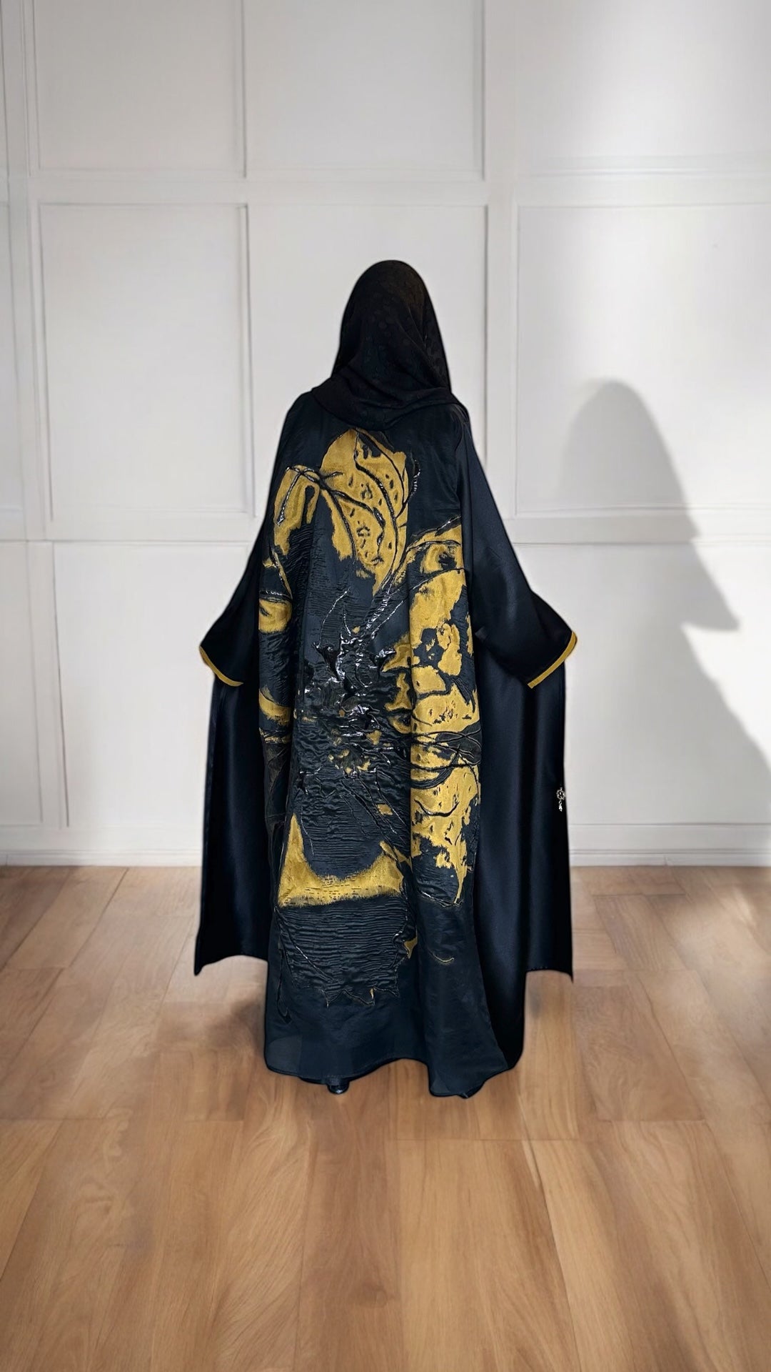 Golden Mustard Bloom Abaya