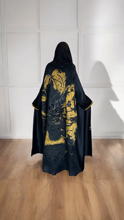 Golden Mustard Bloom Abaya