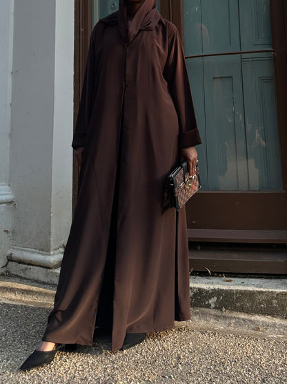 Espresso Elegance Abaya Set