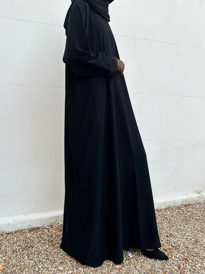 Black Elegance Closed Abaya Set