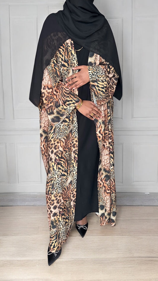 Silken Leopard abaya