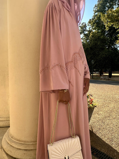 Blush Beaded Abaya