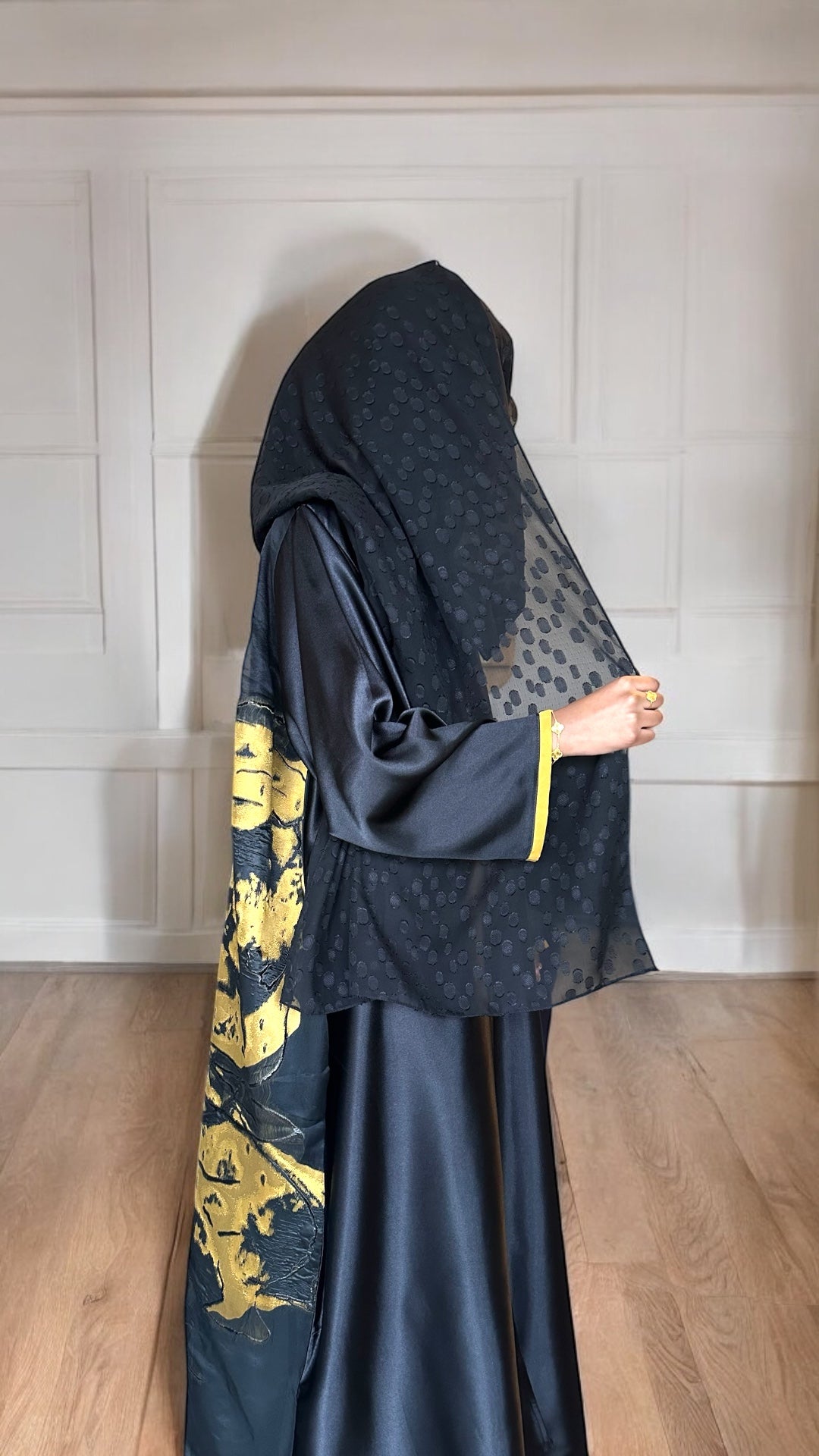 Golden Mustard Bloom Abaya