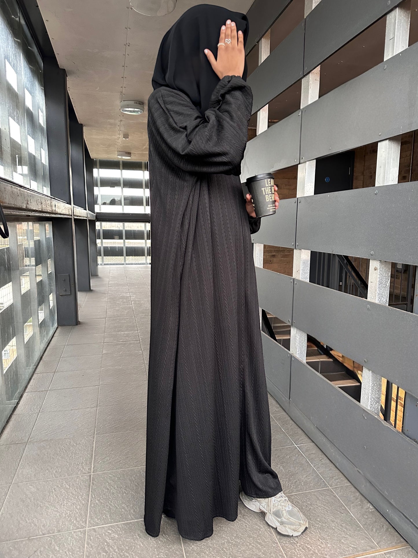 Black Knit Abaya