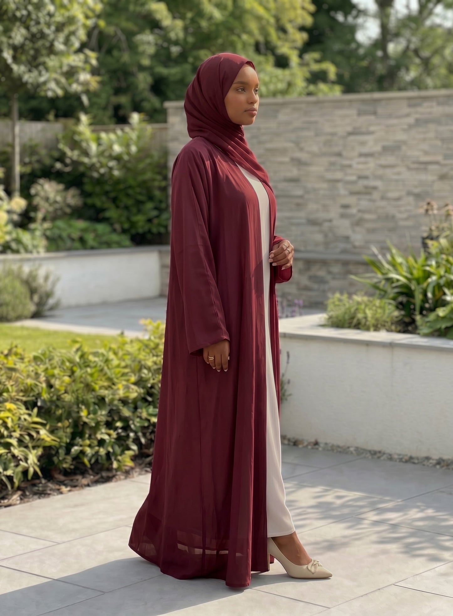 Burgundy Abaya Set (CLEARANCE last size)