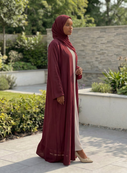 Burgundy Abaya Set (CLEARANCE last size)
