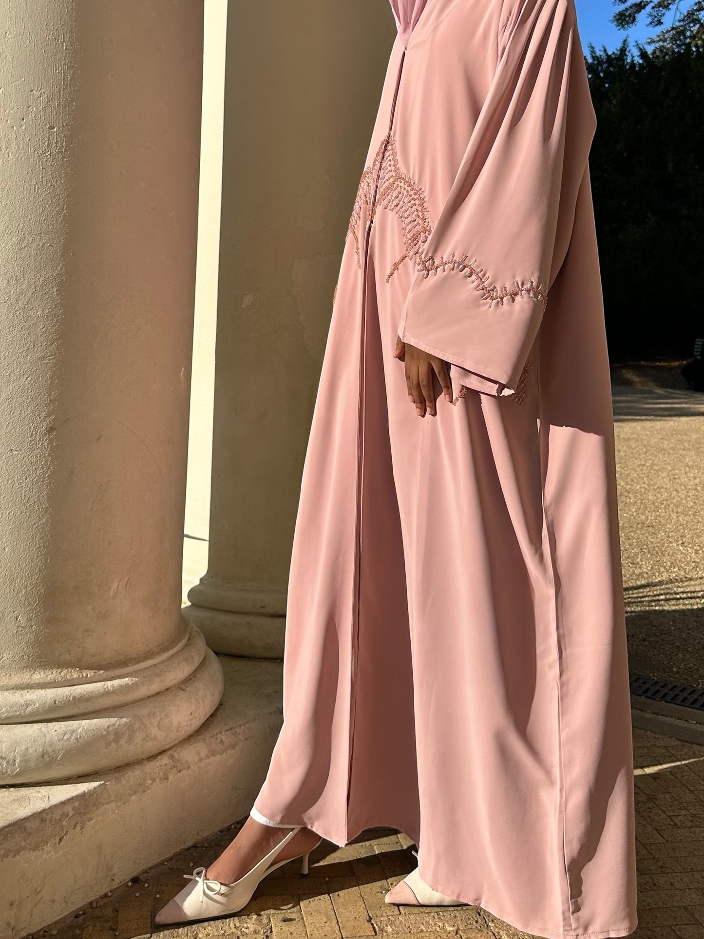 Blush Beaded Abaya