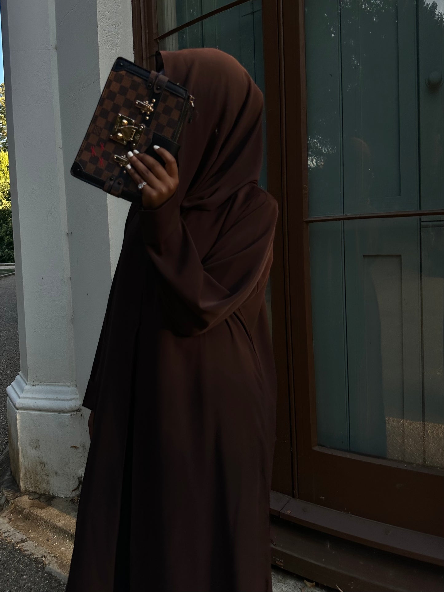 Espresso Elegance Abaya Set