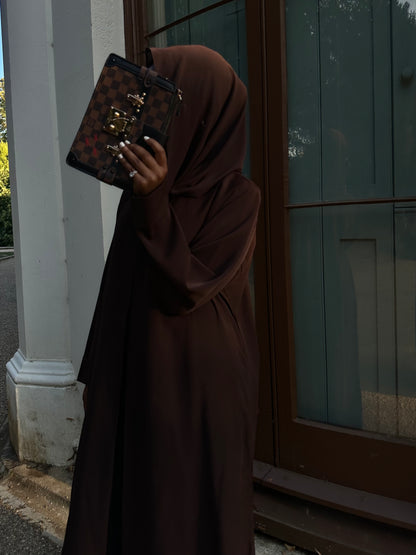 Espresso Elegance Abaya Set