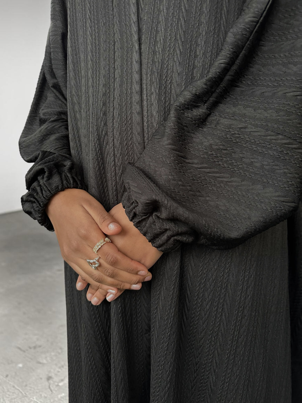 Black Knit Abaya