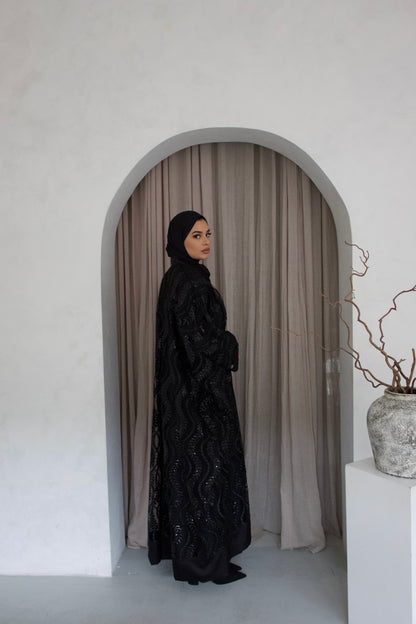 Midnight Serenity Abaya Set