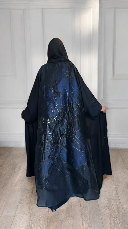 Navy Bloom Abaya