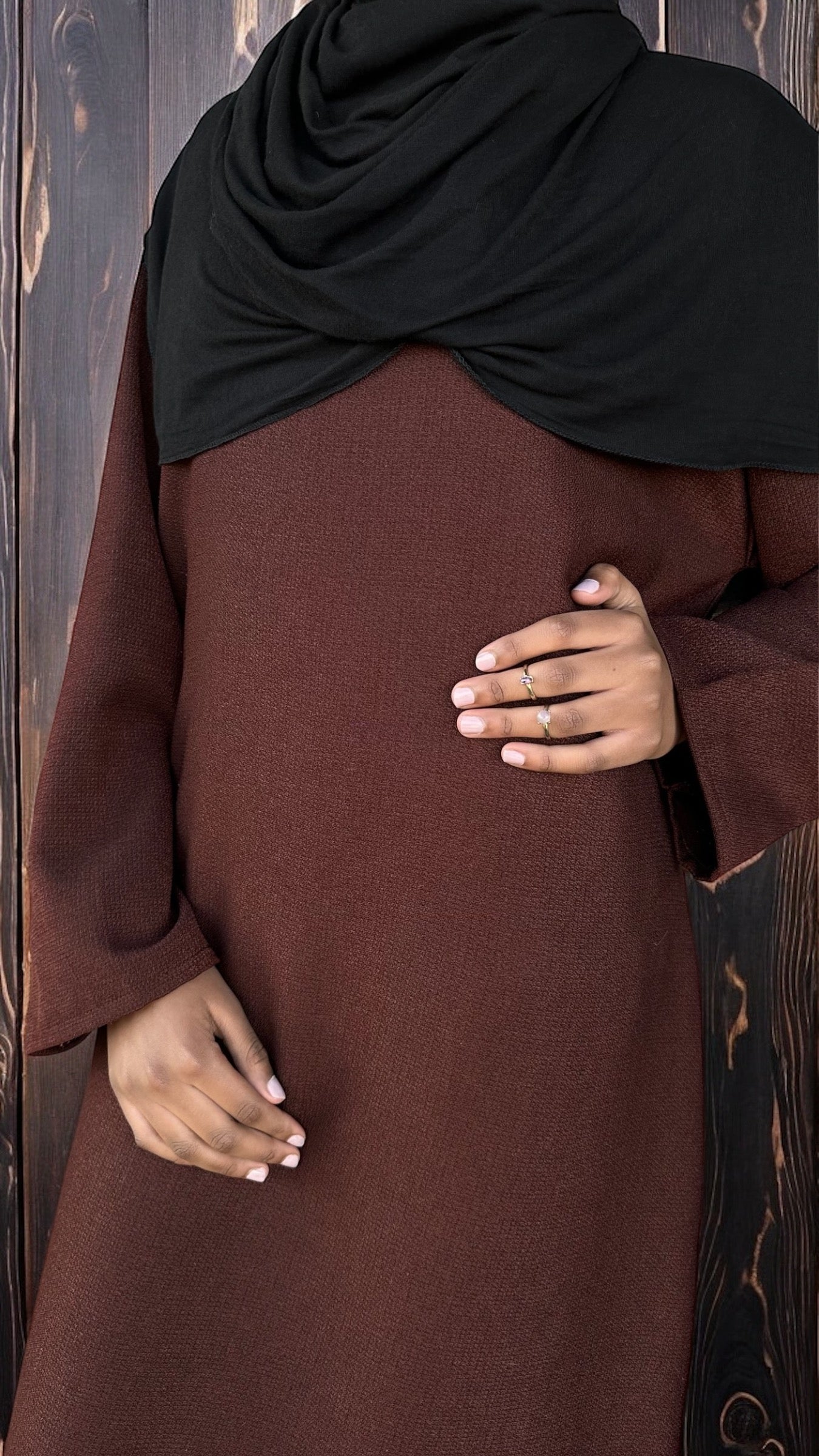 Maroon Closed Abaya