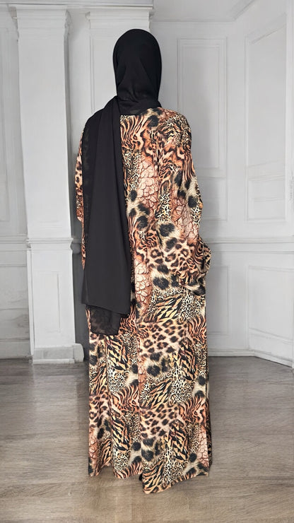 Silken Leopard abaya