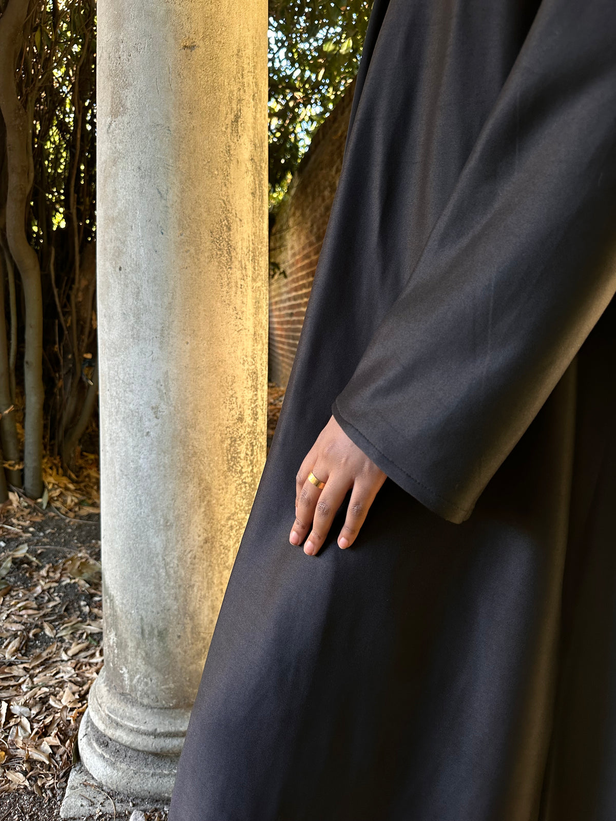 Winter Scuba Suede Closed Abaya Dress