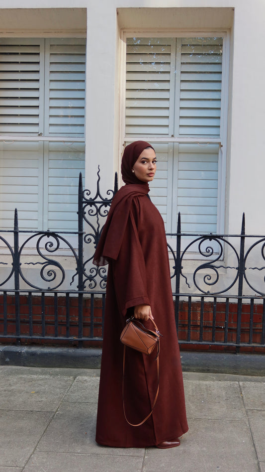 Maroon Frost Abaya