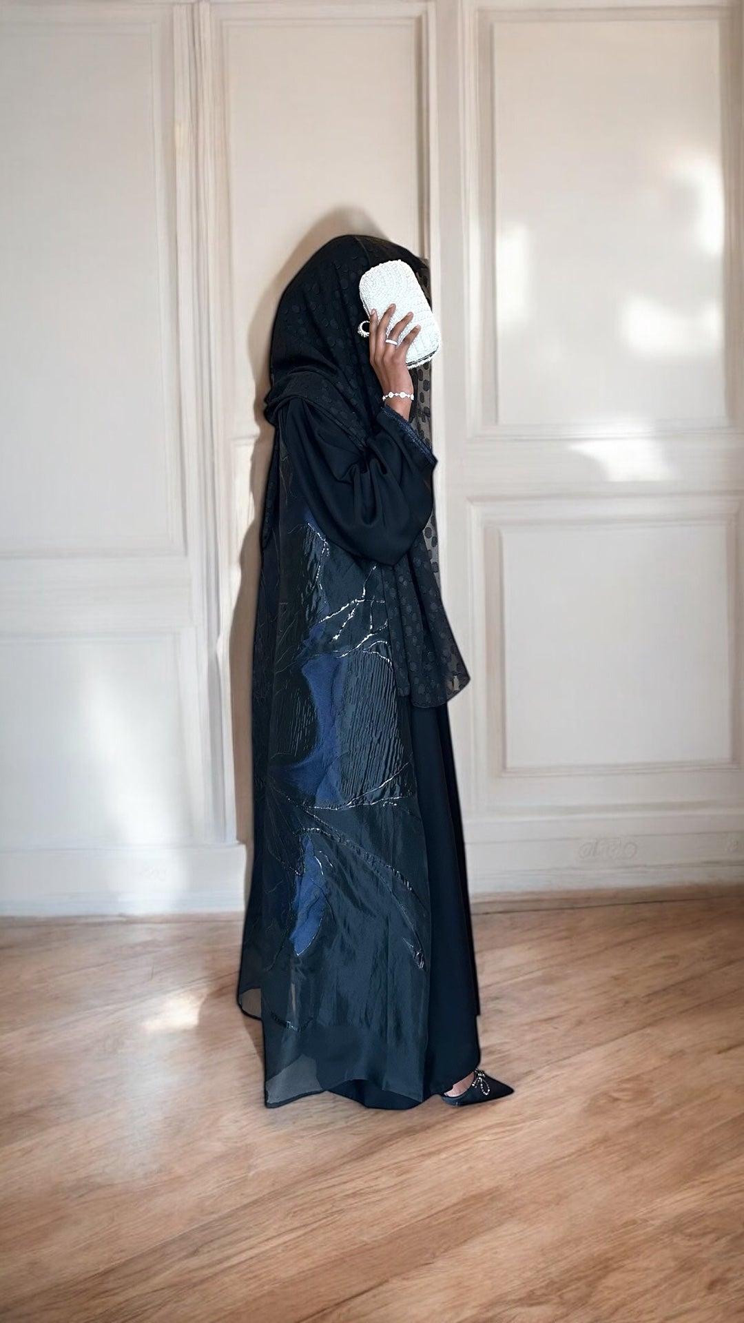 Navy Bloom Abaya