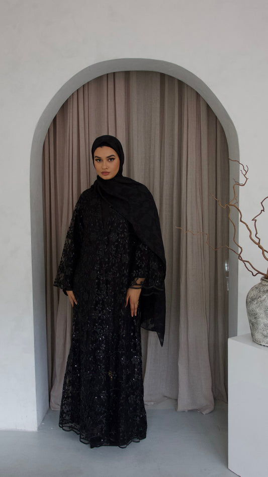 Glamour Blossom Abaya Set