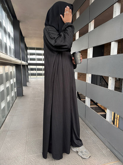 Black Knit Abaya