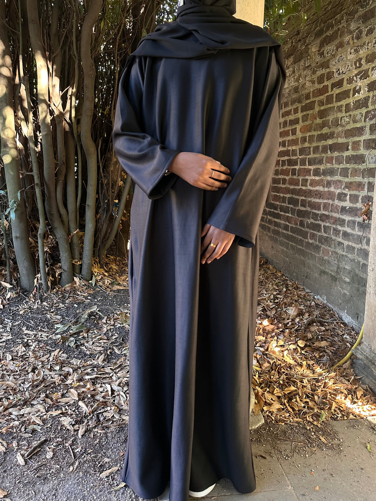 Winter Scuba Suede Closed Abaya Dress