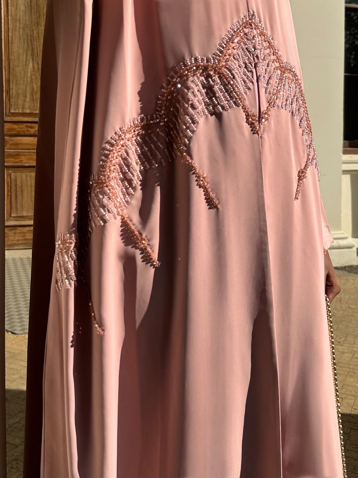 Blush Beaded Abaya