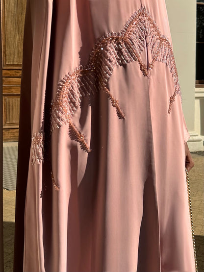 Blush Beaded Abaya