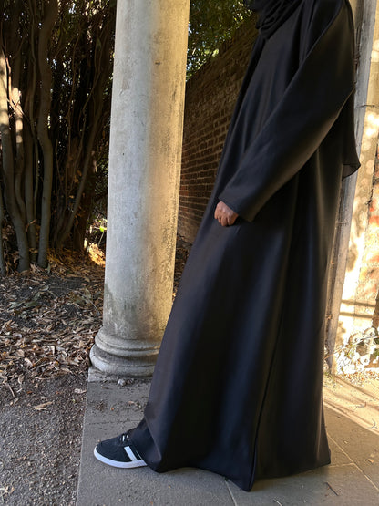 Winter Scuba Suede Closed Abaya Dress