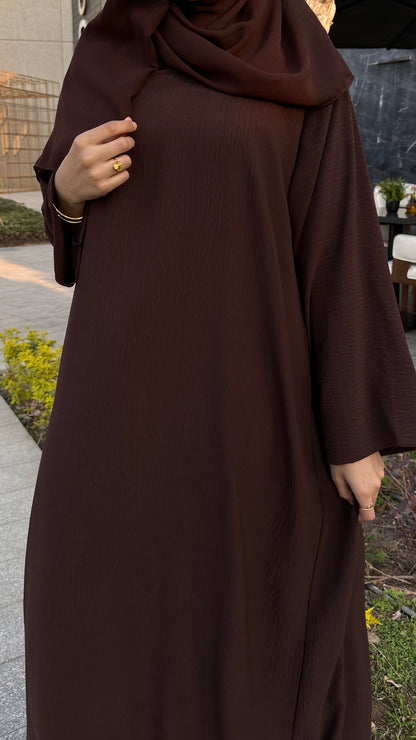 Brown Beads Luxe Abaya Set